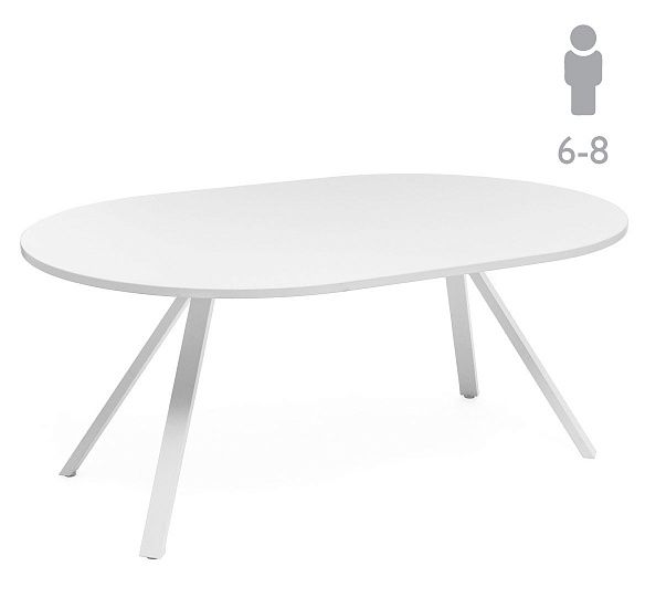 АСТРО/ASTRO Стол переговоров 180 БЕЛЫЙ/БЕЛЫЙ