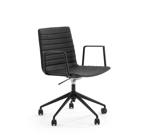 ЧАТ/CHAT Кресло-конференц с подлок ЧЕРНЫЙ/ЧЕРНЫЙ