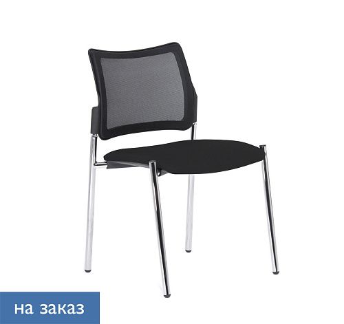 ПИНКО-СЕТКА/PINKO-MESH Кресло опоры, б/под ЧЕРН/ЧЕРНЫЙ/ХРОМ