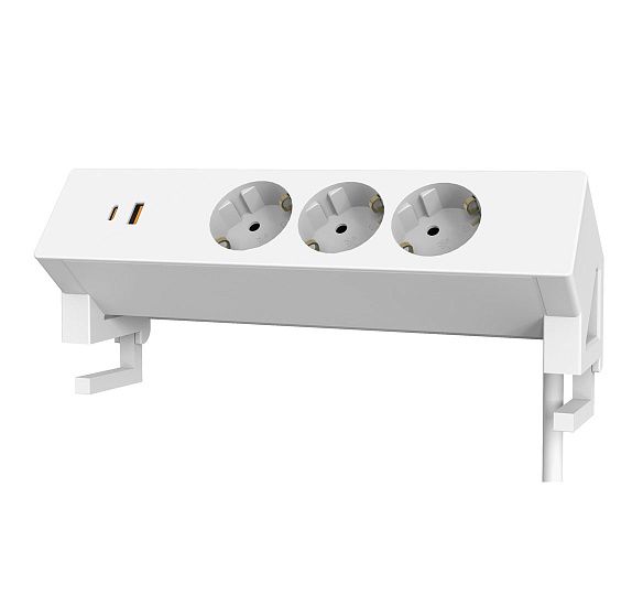СОЛО ДЭСК/SOLO DESK настол. блок розеток БЕЛЫЙ
