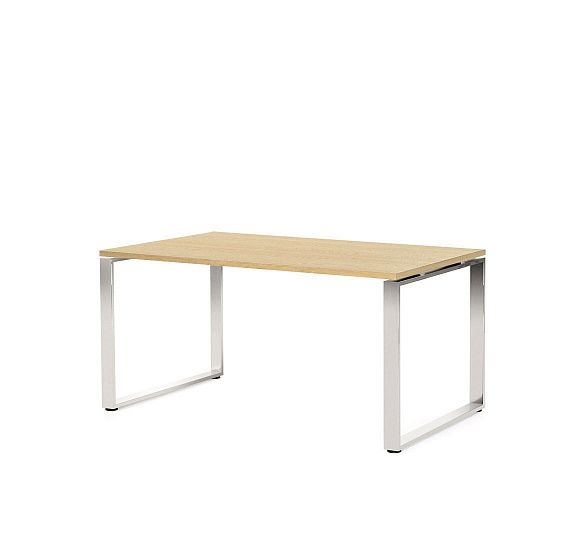 ЭКЗЕ/EXE Стол письменный 160 хром ДУБ СВЕТЛЫЙ/ХРОМ