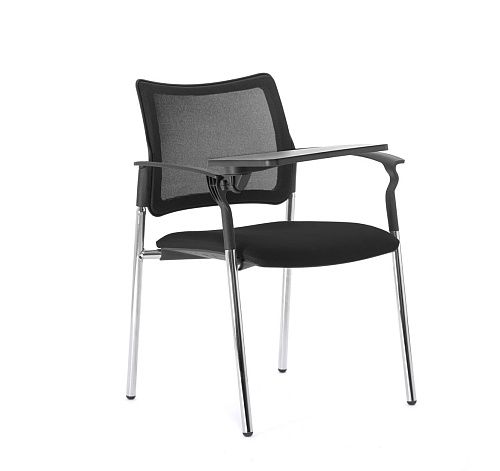 ПИНКО-СЕТКА/PINKO-MESH Кресло с/стол, опор ЧЕРН/ЧЕРНЫЙ/ХРОМ