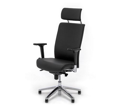 РОНАН С/RONAN S Кресло руководителя ЧЕРНЫЙ/АЛЮМ