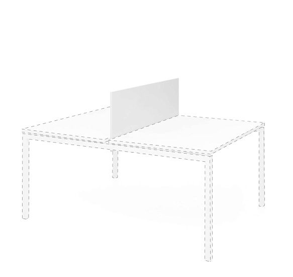 ТУР/TOUR Экран бенча ДСП 140 см БЕЛЫЙ