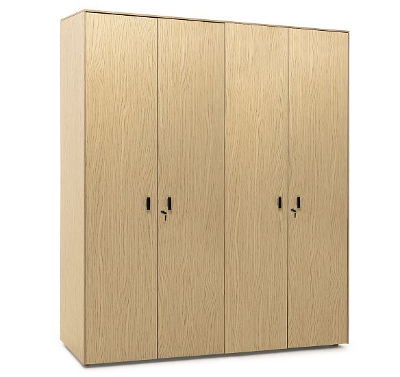 ЭКЗЕ/EXE Шкаф д/бумаг с гардер ДУБ СВЕТЛЫЙ/ЧЕРНЫЙ