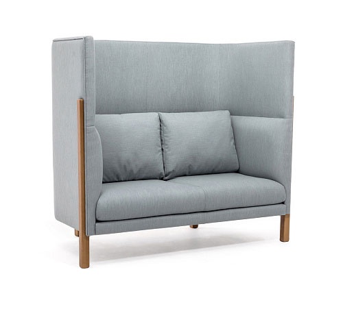 ТОРДИНО/TORDINO Диван 2-местный высок СЕРО-ГОЛУБ/ОРЕХ