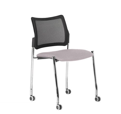 ПИНКО-СЕТКА/PINKO-MESH Кресло колеса,б/под ЧЕРН/СЕРЫЙ/ХРОМ