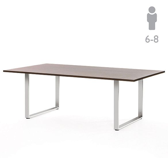 ЭКЗЕ/EXE Стол для переговоров Хром ОРЕХ/ХРОМ