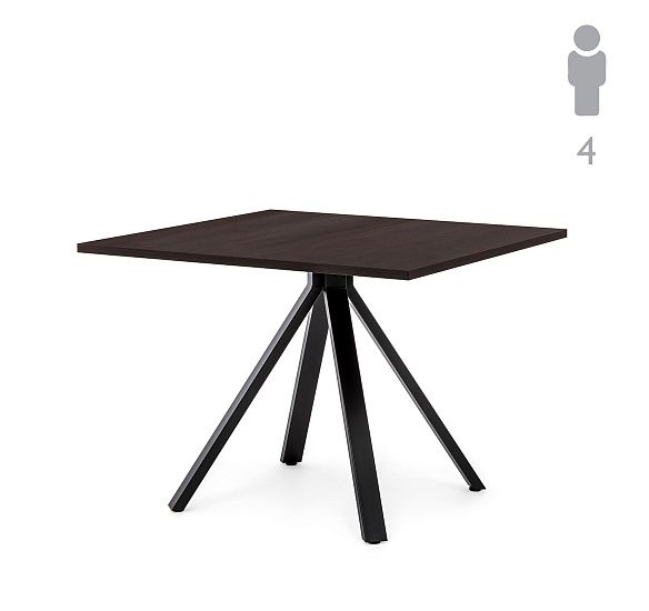 АСТРО/ASTRO Стол переговоров 100х100 ВЕНГЕ/ЧЕРН