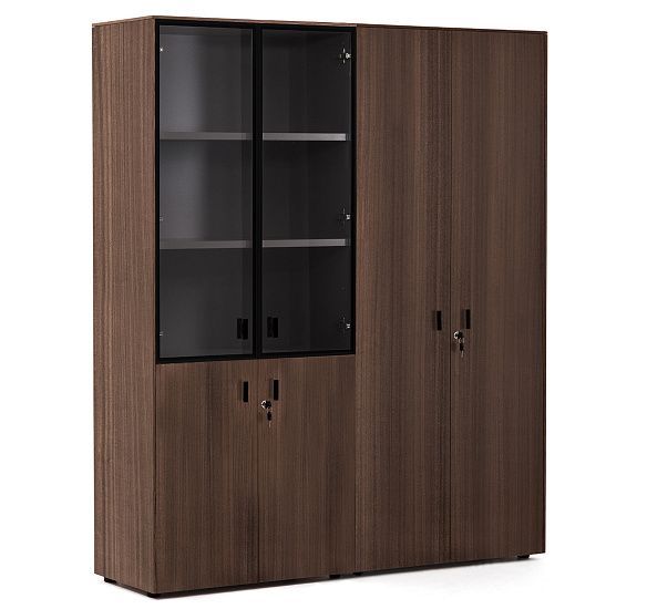 ЭНЦО/ENZO Шкаф комби + д/бумаг ЭВКАЛИПТ МОРЕН/ЧЕРН