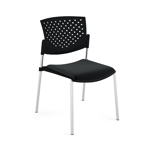 БАТТЕРФЛЯЙ/BUTTERFLY Кресло пластик/ткань ЧЕРН/ЧЕРНЫЙ/ХРОМ