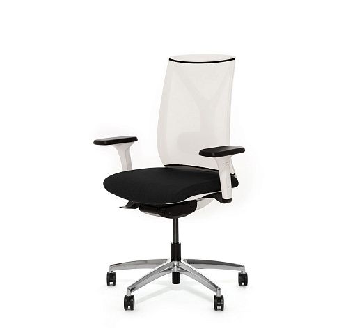 ДИОН С ББ/DION M WW Кресло,синх, 1Д, ал ЧЕРН/БЕЛЫЙ/АЛЮМ