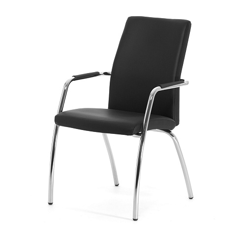 ВЕЛ_СИТ/WELL_SEAT Кресло на 4 опорах ЧЕРНЫЙ/ХРОМ