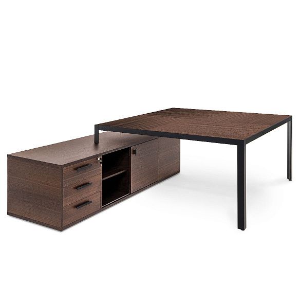 ЭНЦО/ENZO Стол квадратный/оп.тумба ЭВКАЛИПТ МОРЕН/ЧЕРН