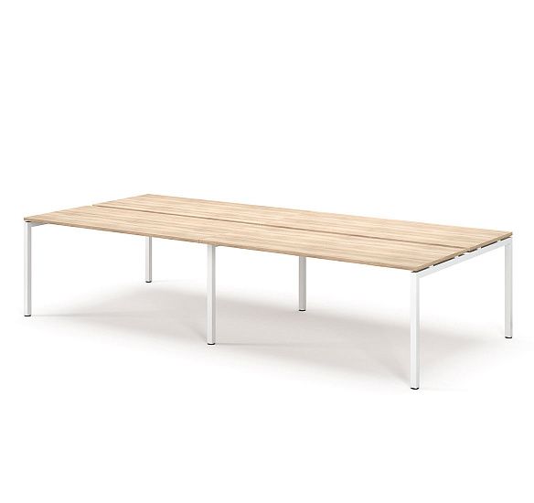 ТУР/TOUR бенч 4 р.места 158х68 см ДУБ КАЛИФ/БЕЛЫЙ