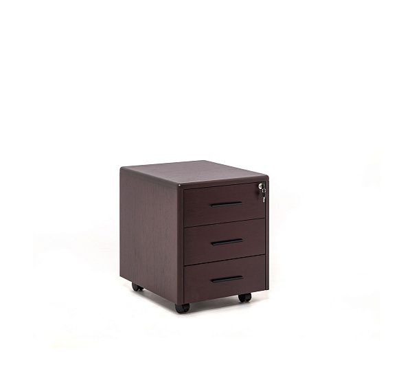 ЛЕГНО/LEGNO Тумба подкатная 3 ящика ПАЛИСАНДР