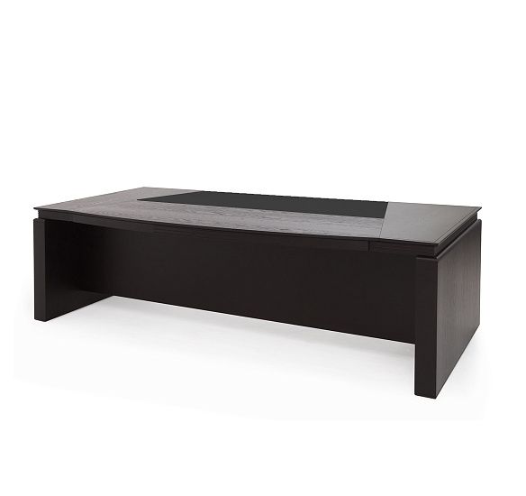 ЛАГО/LAGO Стол письменный закругл. ДУБ ФЕРРО/ЧЕРНЫЙ