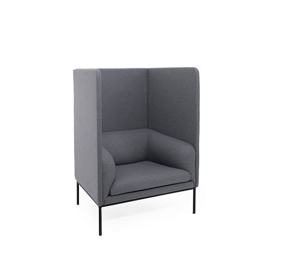 ЛИРО/LIRO Выс кресло, ткань шерсть СЕРЫЙ M