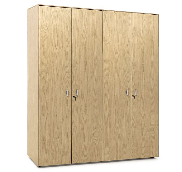 ЭКЗЕ/EXE Шкаф д/бумаг x 2 ДУБ СВЕТЛЫЙ/ХРОМ