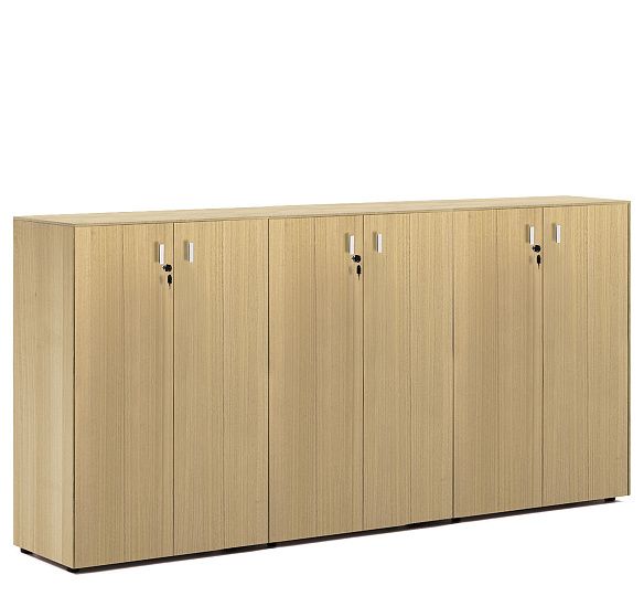 ЭКЗЕ/EXE Шкаф средний в.120, 6 дв ДУБ СВЕТЛЫЙ/ХРОМ