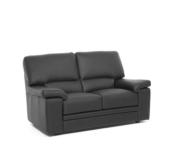 ЭЛЛА/ELLA Диван 2 мест.иск.кожа ЧЕРНЫЙ