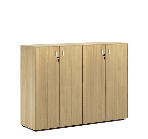 ЭКЗЕ/EXE Шкаф средний в.120, 4 дв ДУБ СВЕТЛЫЙ/ХРОМ