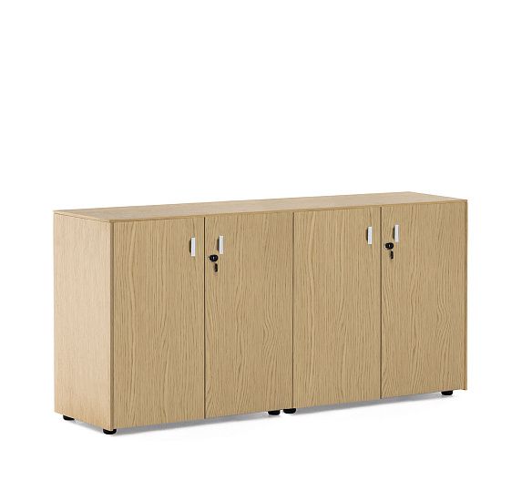 ЭКЗЕ/EXE Шкаф в.82, 4 двери ДУБ СВЕТЛЫЙ/ХРОМ