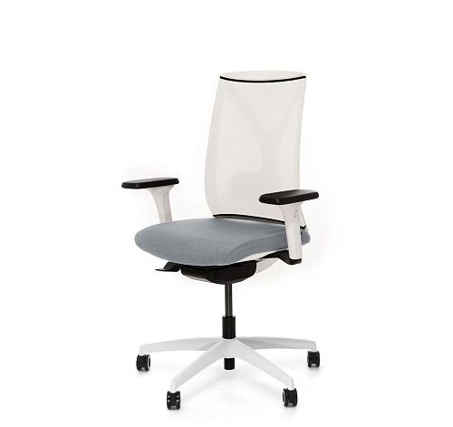 ДИОН С ББ/DION M WW Кресло,синх, 4Д, бел СЕРЫЙ/БЕЛЫЙ