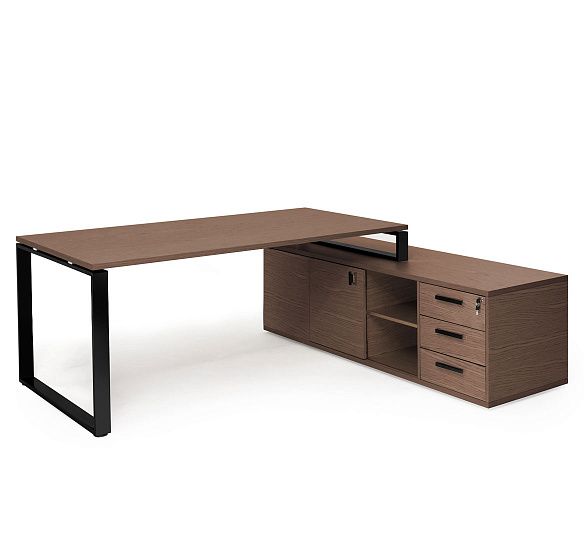 ЭКЗЕ/EXE Стол на оп.тумбе 209 черн ОРЕХ/ЧЕРНЫЙ