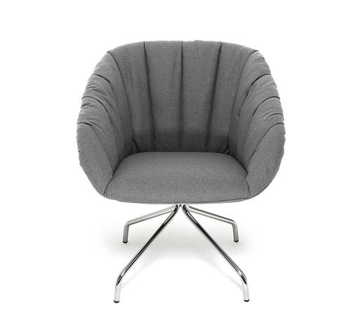 АЛМА МЯГК/ALMA SOFT Кресло посет, металл СЕРЫЙ/ХРОМ