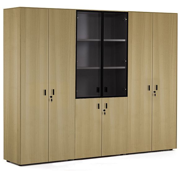 ЭНЦО/ENZO Шкаф комби+гардер+д.бумаг СВ.ЭВКАЛИПТ/ЧЕРНЫЙ