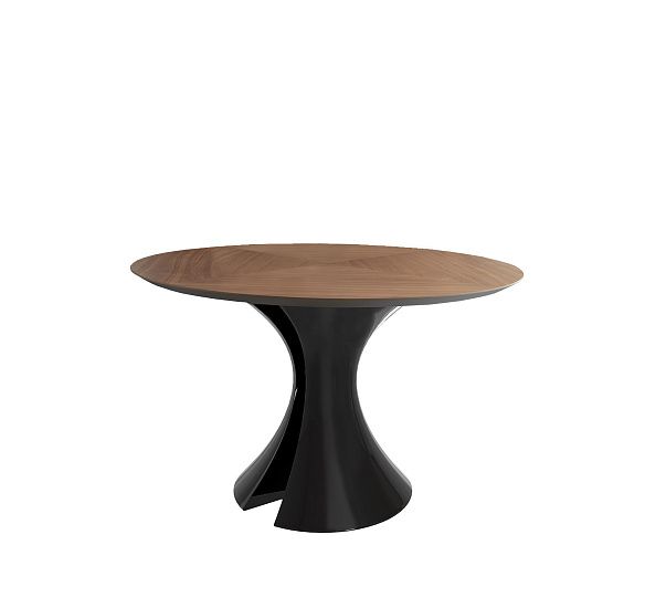 ОЛА/OLA Стол для переговоров д.125 ОРЕХ/ЧЕРНЫЙ