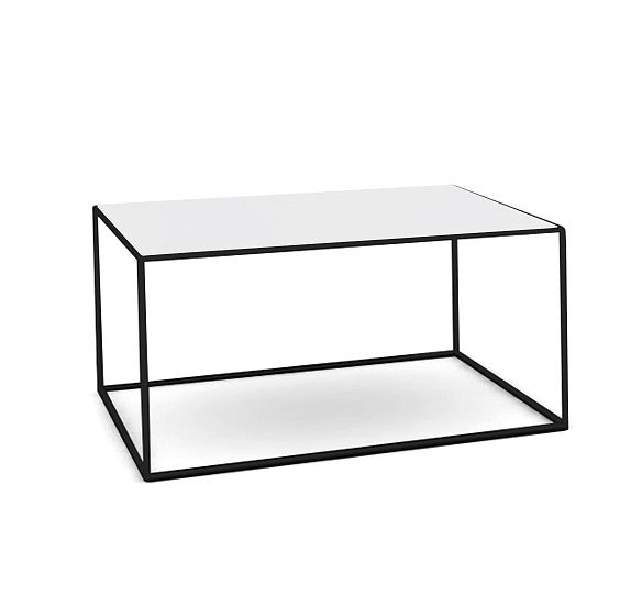 ФЕСТА/FESTA стол кофейный 80х40 БЕЛЫЙ/ЧЕРНЫЙ