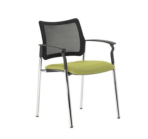 ПИНКО-СЕТКА/PINKO-MESH Кресло на опор,подл ЧЕРНЫЙ/ЗЕЛЕНЫЙ/ХРОМ