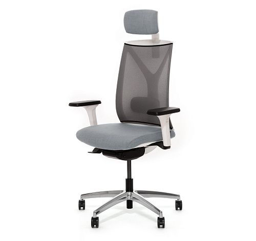 ДИОН С БC/DION M WG Кресло,син,1Д,подг,а СЕРЫЙ/БЕЛЫЙ/АЛЮМ