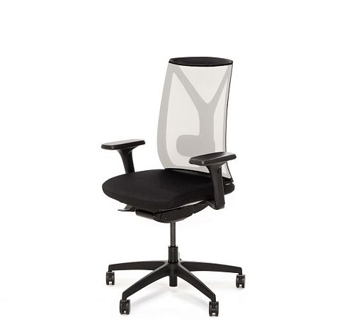 ДИОН С ЧБ/DION M BW Кресло,синх, 1Д, чб БЕЛЫЙ/ЧЕРНЫЙ