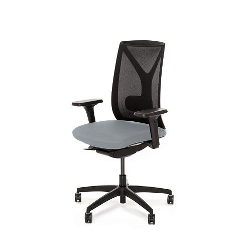 ДИОН С/DION M Кресло,синх, 1Д, черн СЕРЫЙ/ЧЕРНЫЙ