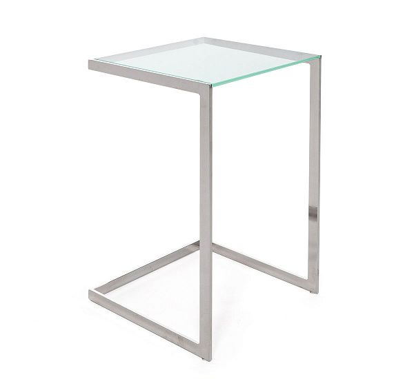 ТАУЭР/TOWER стол кофейный стекло СТЕКЛ/ХРОМ
