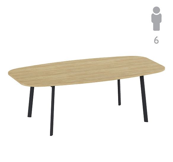 ФЛЕКС/FLEX Стол для переговоров 180 ГИКОРИ/ГРАФИТ