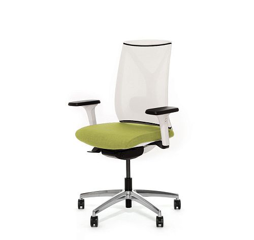 ДИОН С ББ/DION M WW Кресло,синх, 4Д, ал ЗЕЛЕНЫЙ/БЕЛЫЙ/АЛЮМ