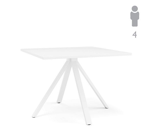 АСТРО/ASTRO Стол переговоров 100х100 БЕЛЫЙ/БЕЛЫЙ