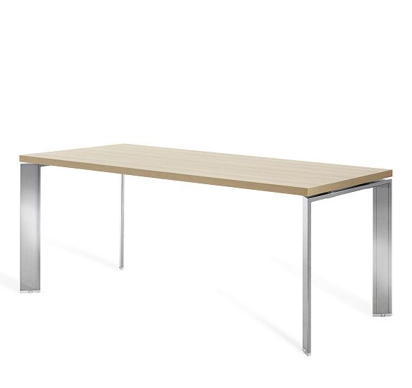 ФЕРМО/FERMO Стол 200 хром ДУБ СВЕТЛЫЙ/ХРОМ