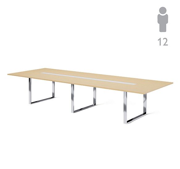 ЭКЗЕ/EXE Стол д/перегов 396 хром ДУБ СВЕТЛЫЙ/ХРОМ