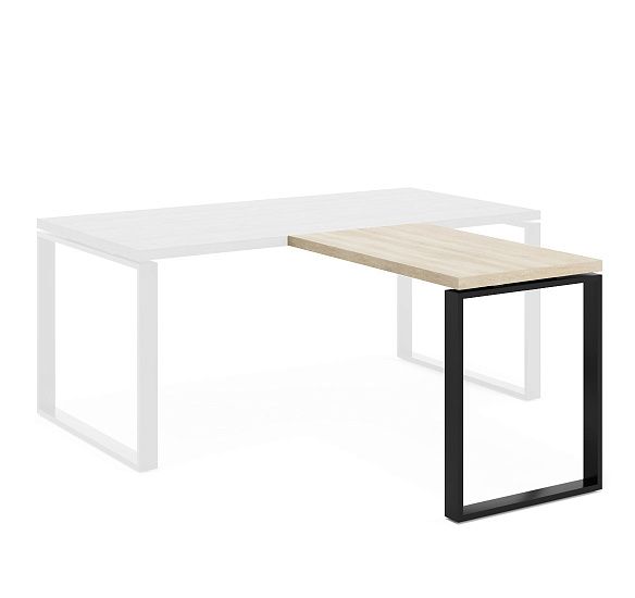 РОТОНДА/ROTONDA Приставка 100x60 черн ДУБ СВЕТЛ/ЧЕРНЫЙ