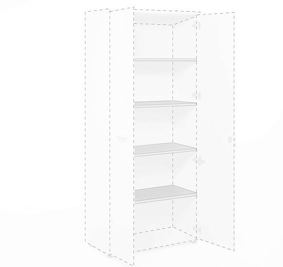 ТУР/TOUR комплект полок для шкафа БЕЛЫЙ