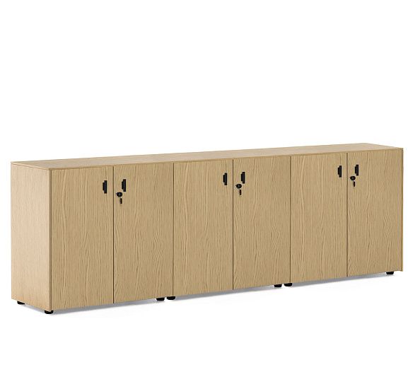 ЭКЗЕ/EXE Шкаф в.82, 6 дверей ДУБ СВЕТЛЫЙ/ЧЕРНЫЙ