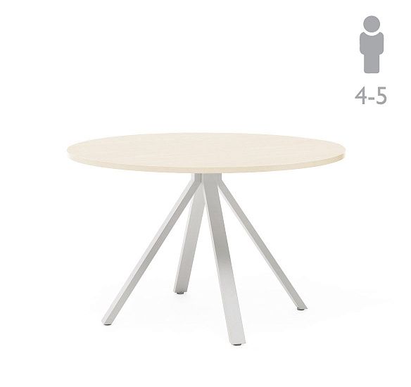 АСТРО/ASTRO Стол переговоров д.120 ДУБ СВЕТЛЫЙ/БЕЛЫЙ