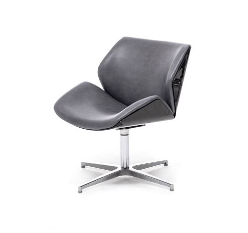 ШАРМ/CHARM Кресло лаунж дер СЕРЫЙ/ЧЕРНЫЙ