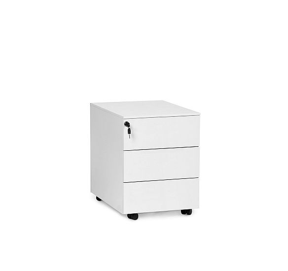 УНИ/UNI Тумба 3 ящ.,метал.,б.ручек БЕЛЫЙ