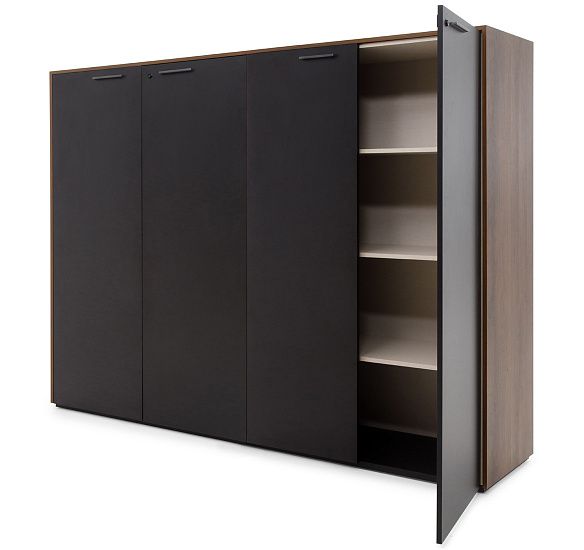 МУРАНО/MURANO Шкаф д/бумаг х2 КАЛЬЯРИ/ЧЕРНЫЙ